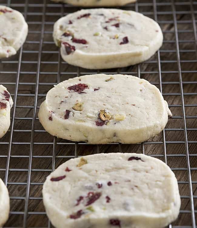 brown butter refrigerator cookies cooling on a wire rack