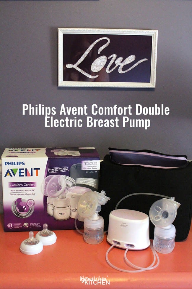 Avent Philips Breast Pump kit including black carrying bag and bottles