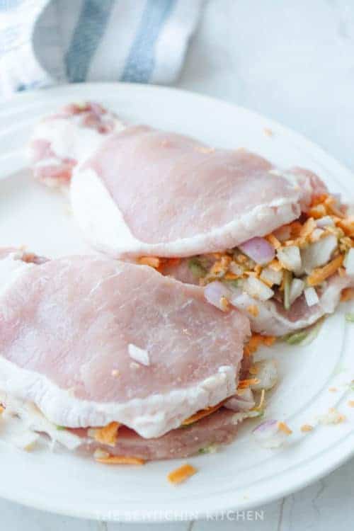 stacked and stuffed pork chops for apple stuffed pork chops