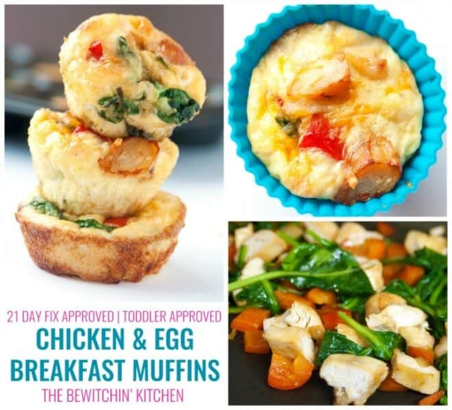 chicken muffins with ingredients