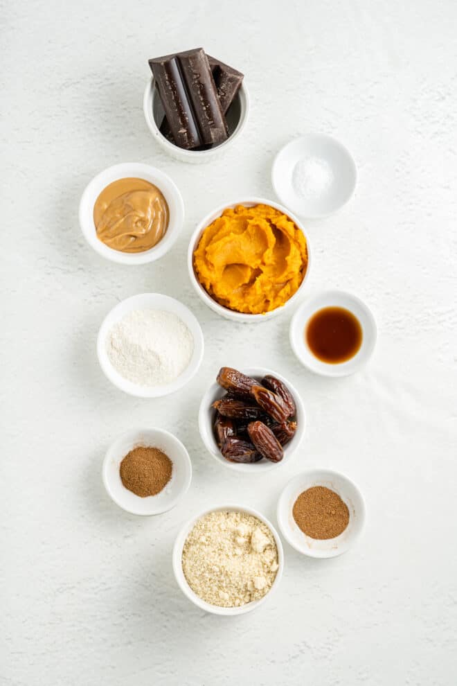 Ingredients for pumpkin truffles recipe