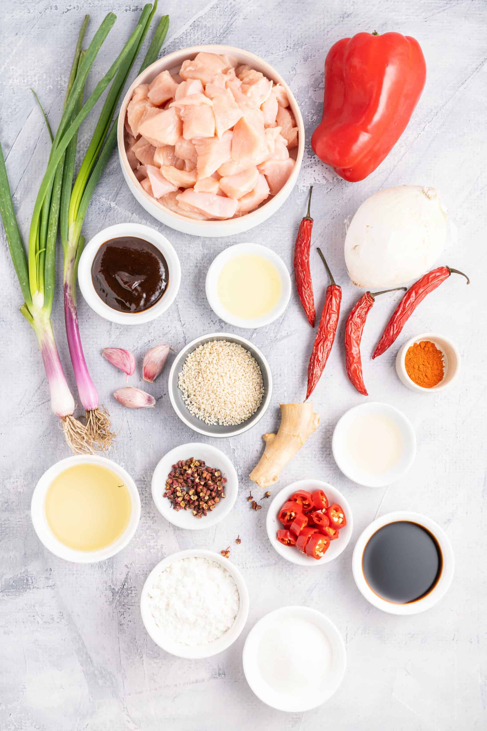 Ingredients for schezwan chicken