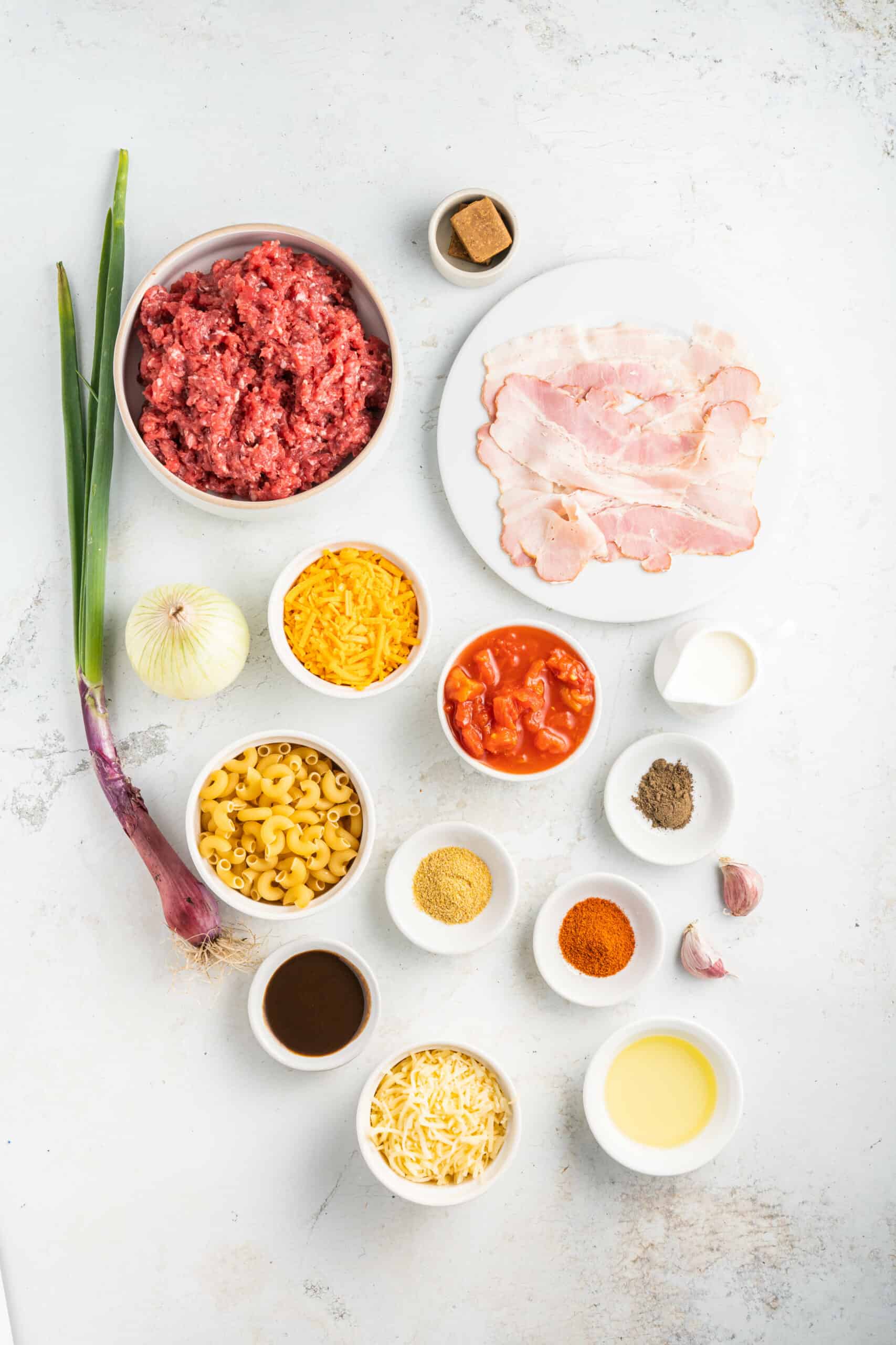 Ingredients for Cheeseburger Casserole Recipe
