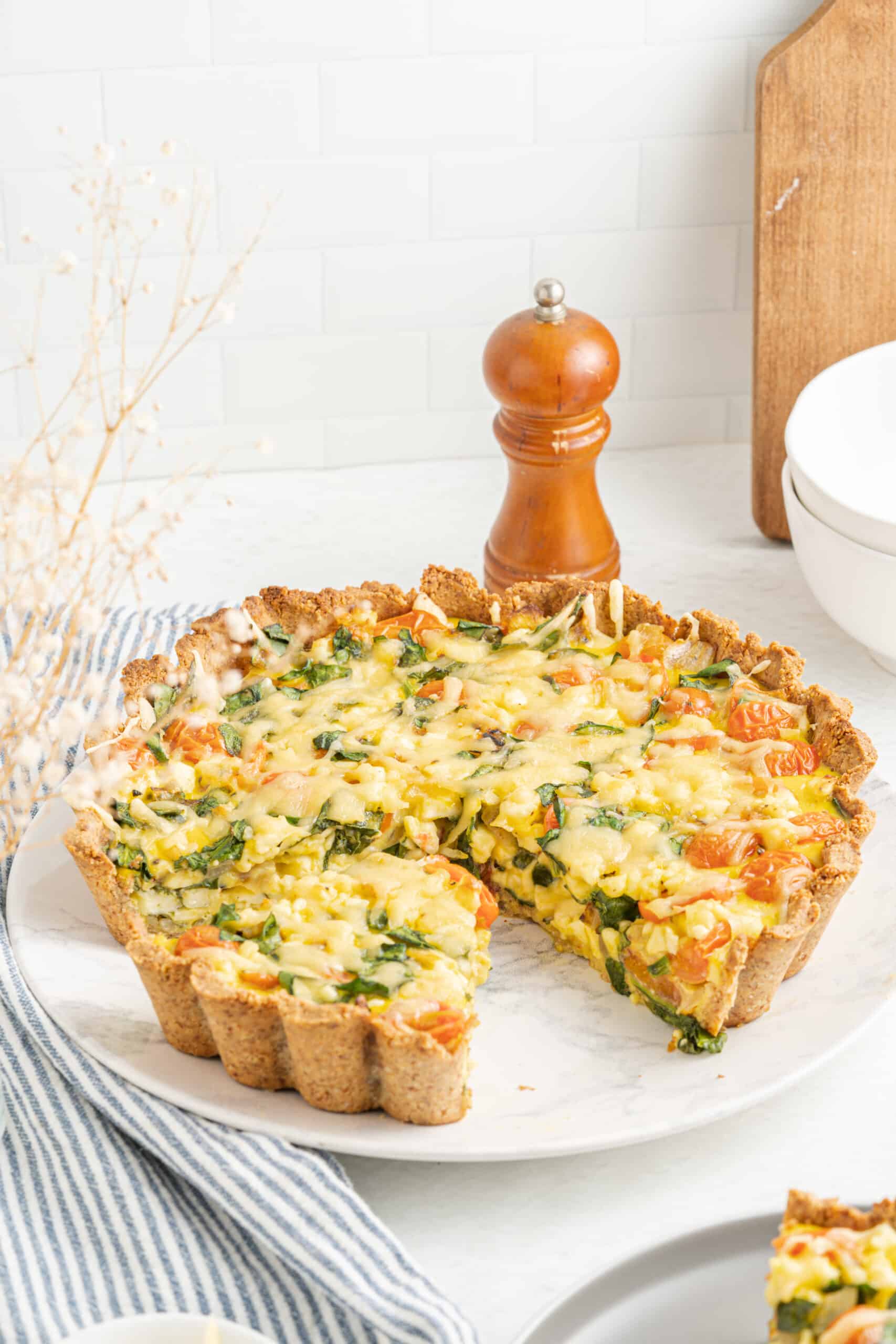 Simple Gluten-Free Spinach and Onion Quiche - Good For You Gluten Free