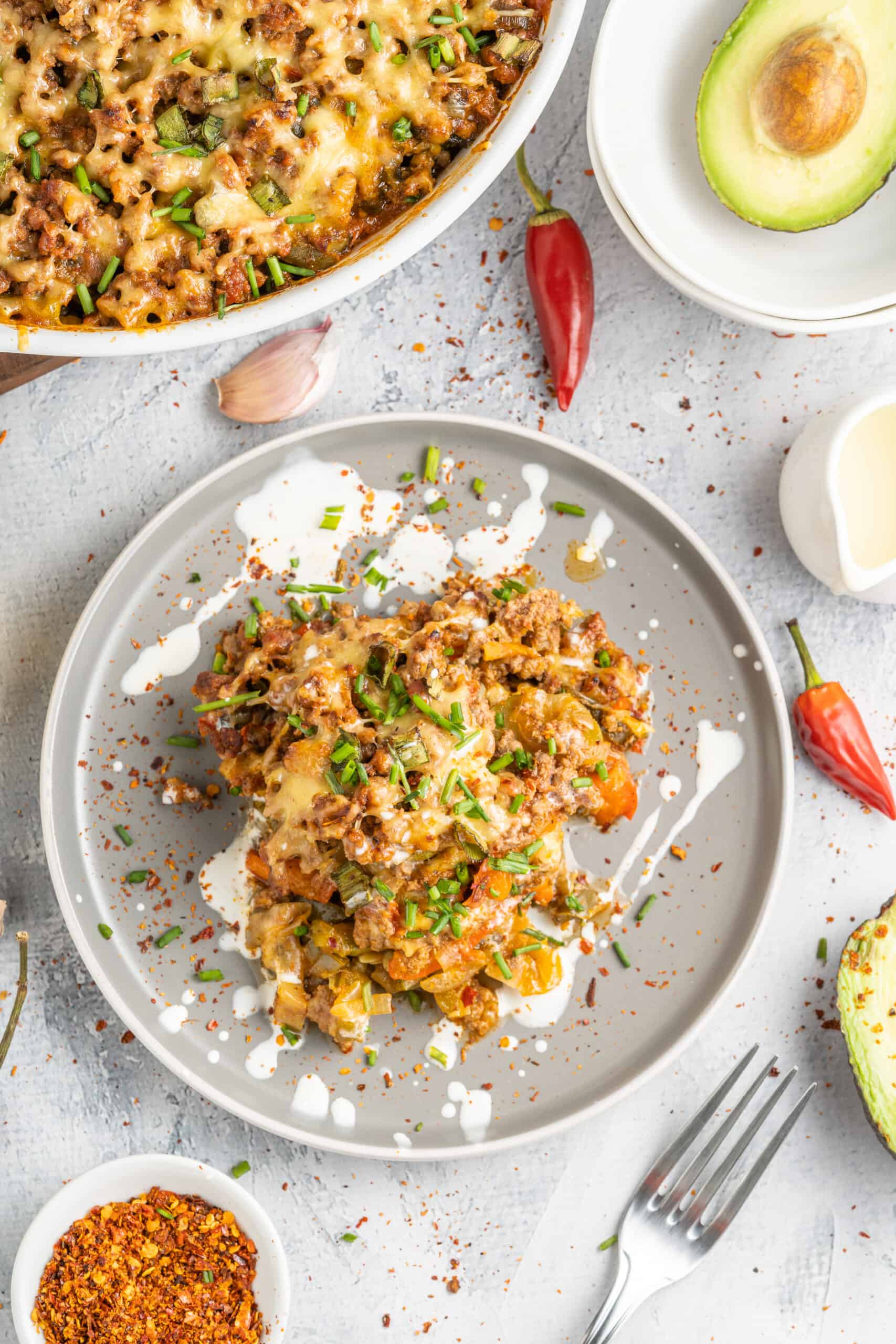 Mexican Casserole on a plate