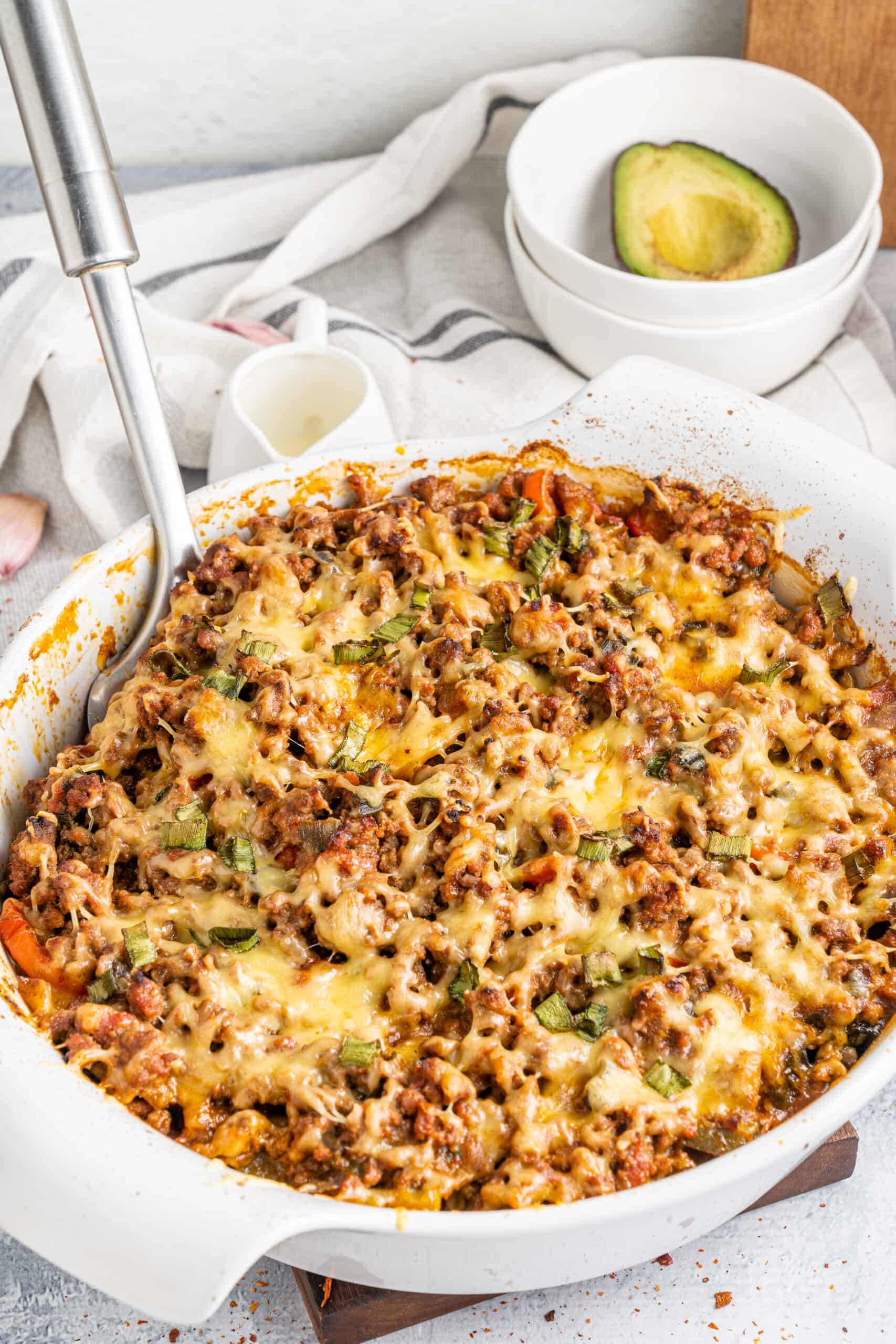 Finished Keto Taco Casserole