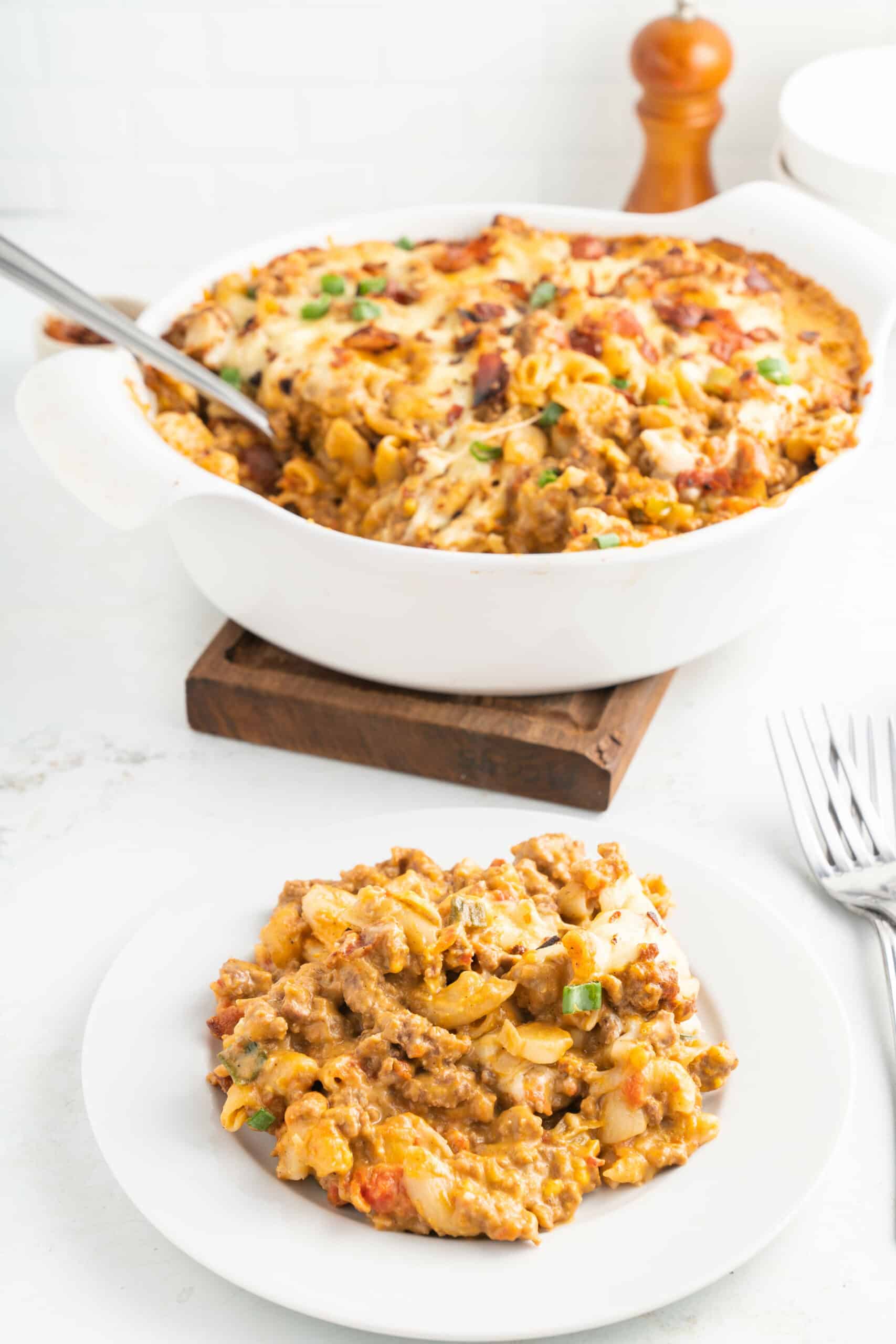 Finished Cheeseburger Casserole
