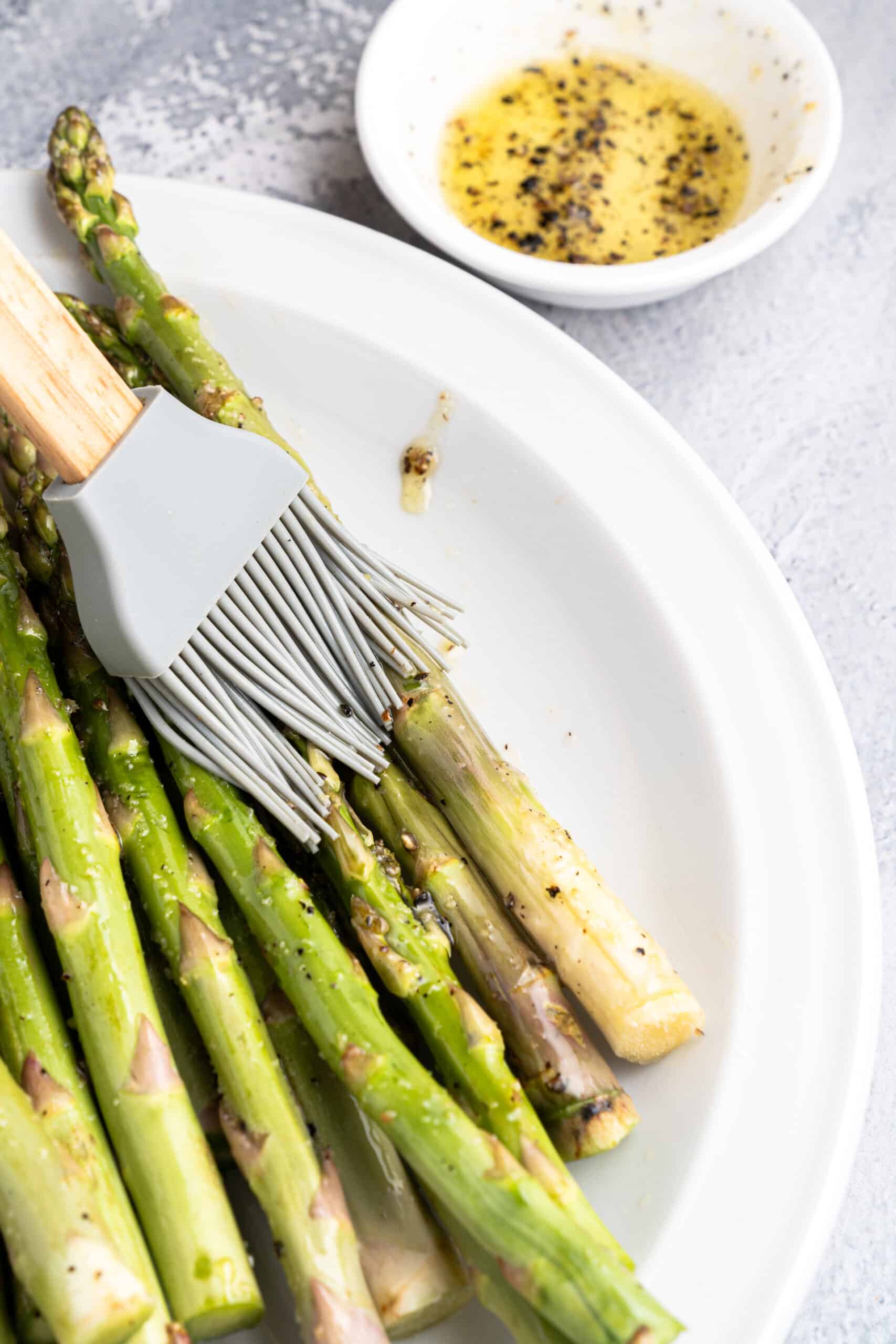 Air fried asparagus