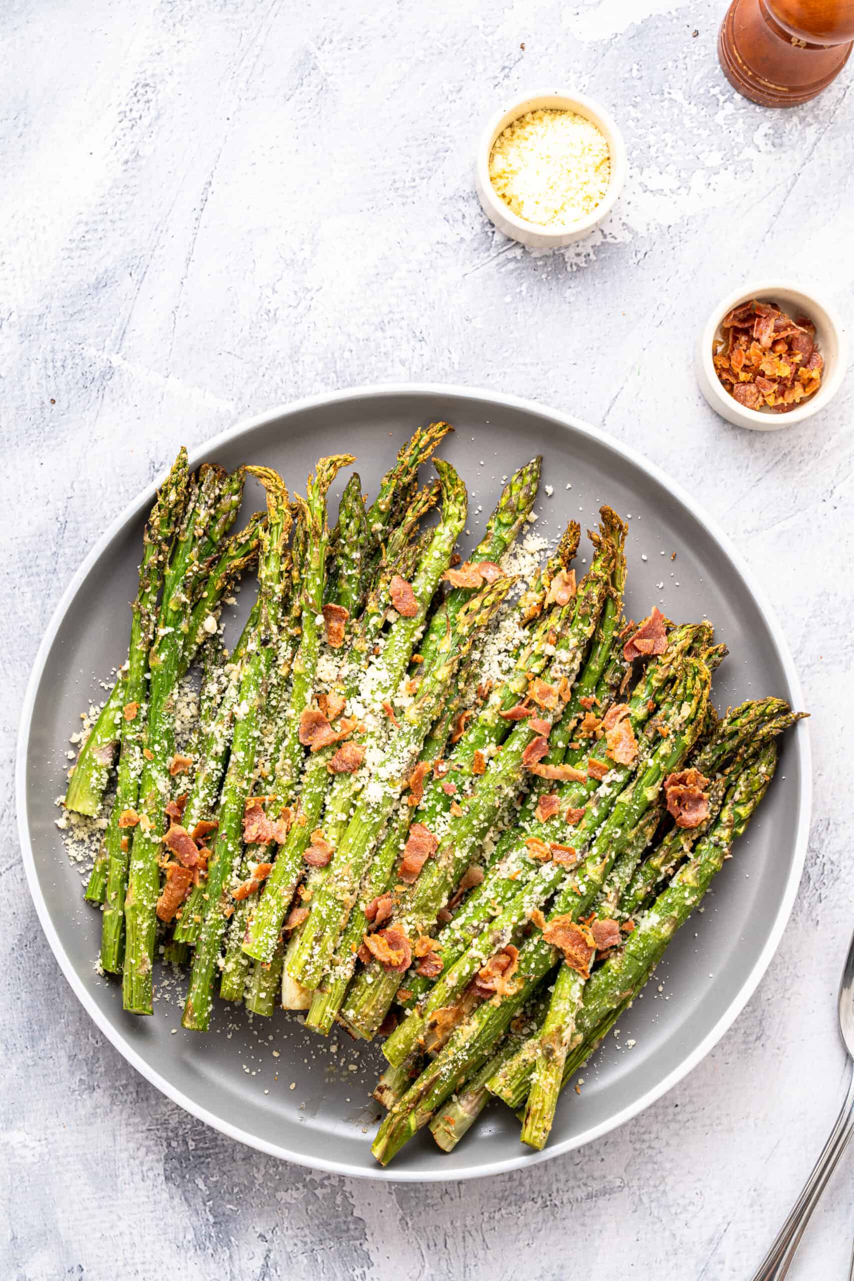 Air fried asparagus