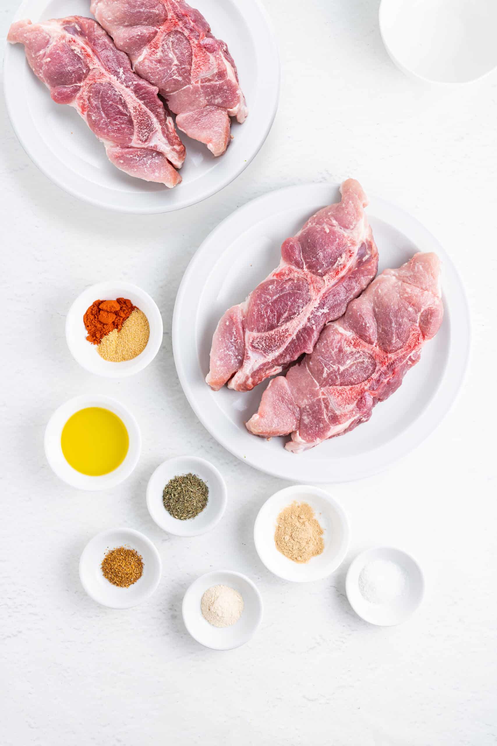 Ingredients to Pork Steaks