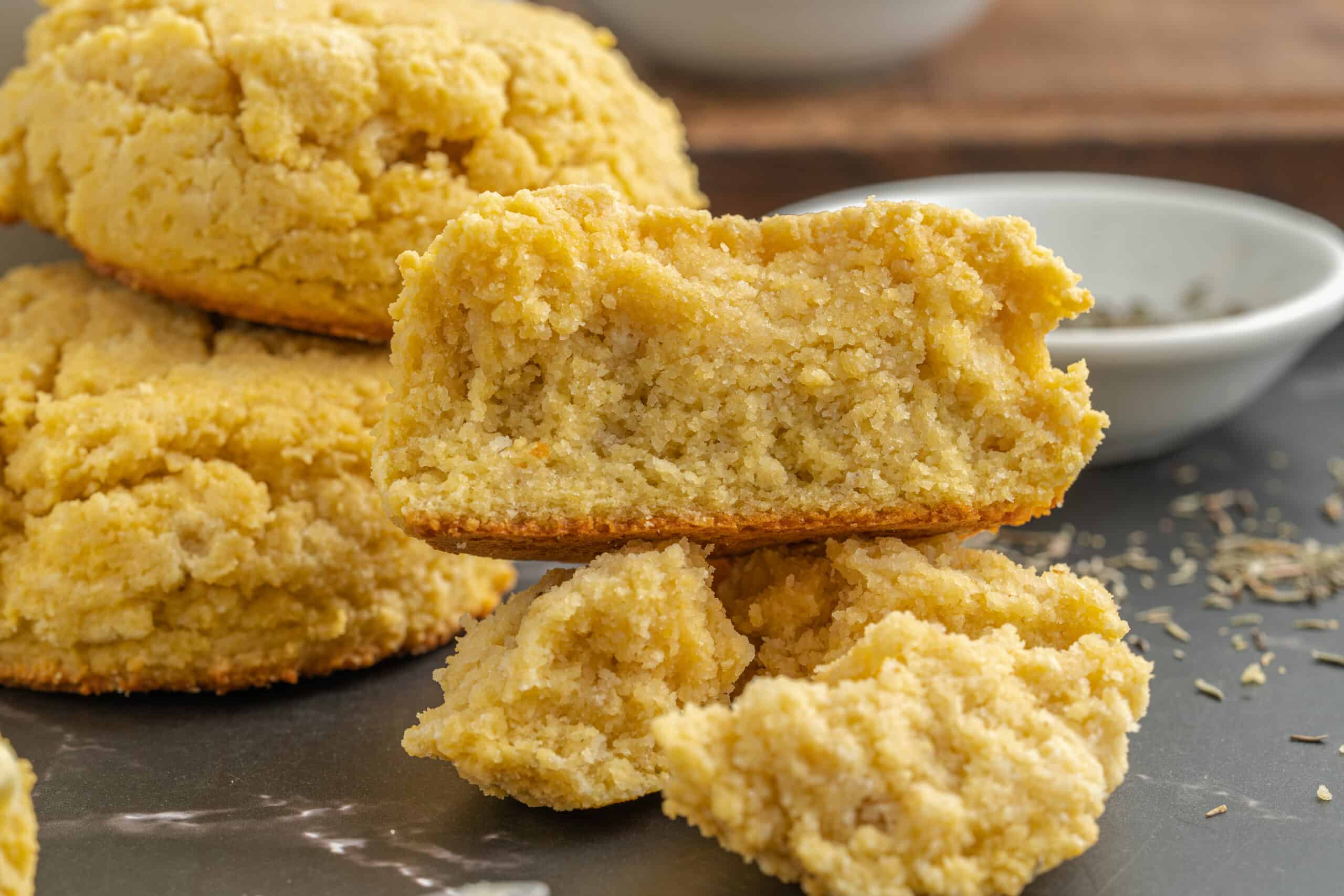 Almond Flour Biscuits Stacked
