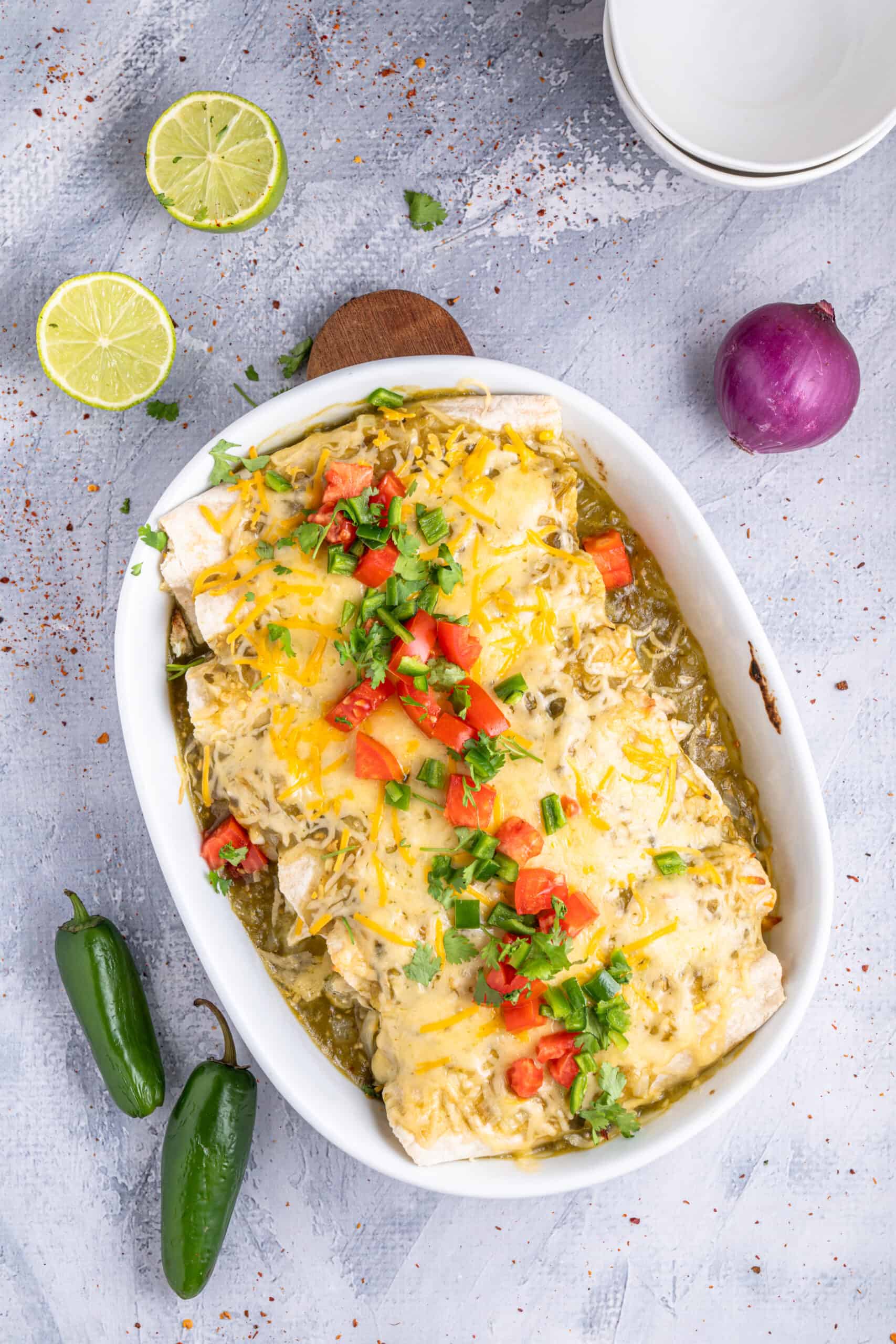 Chicken Enchiladas with Green Sauce