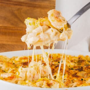 Seafood mac and cheese