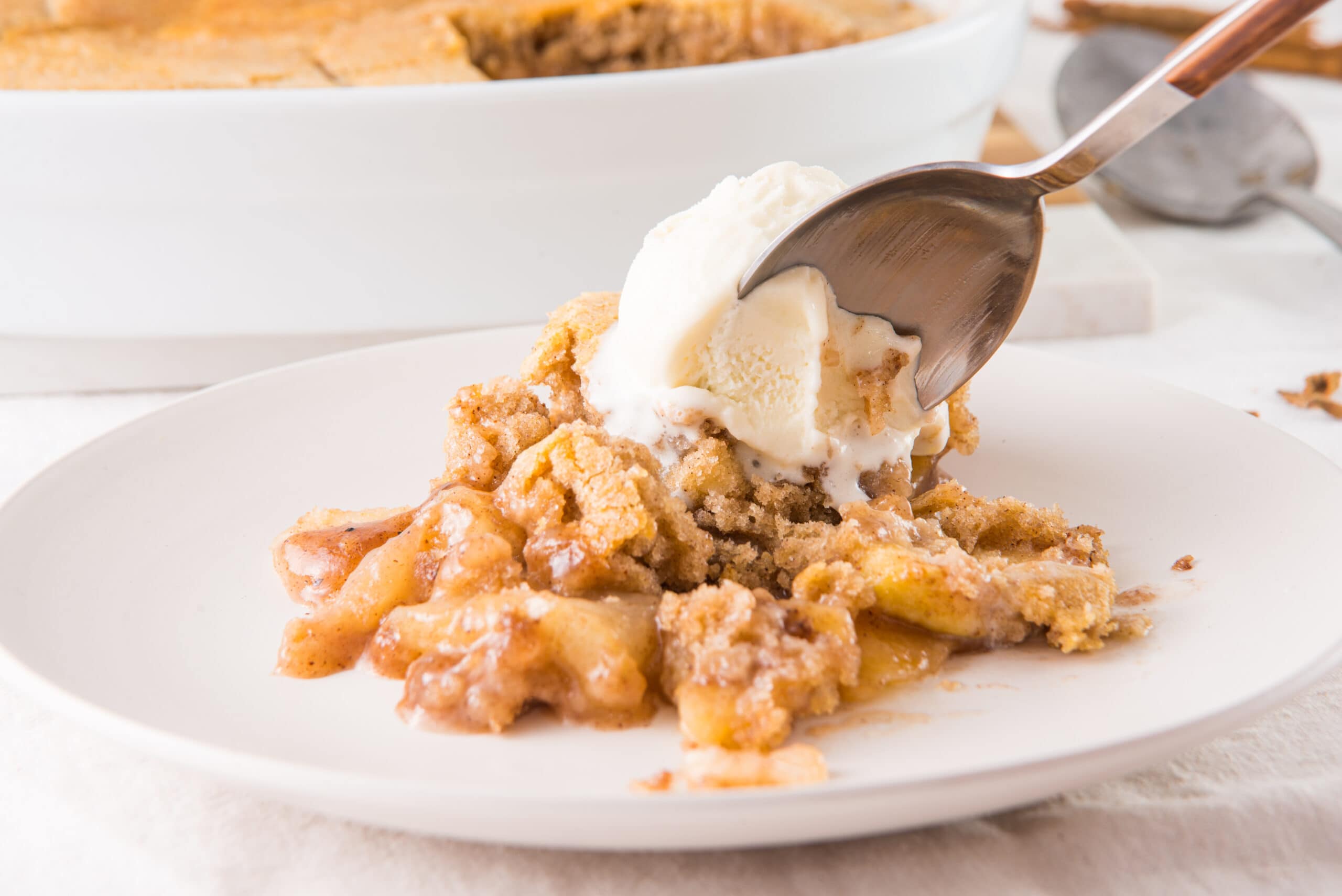 Apple Cobbler and Ice cream 