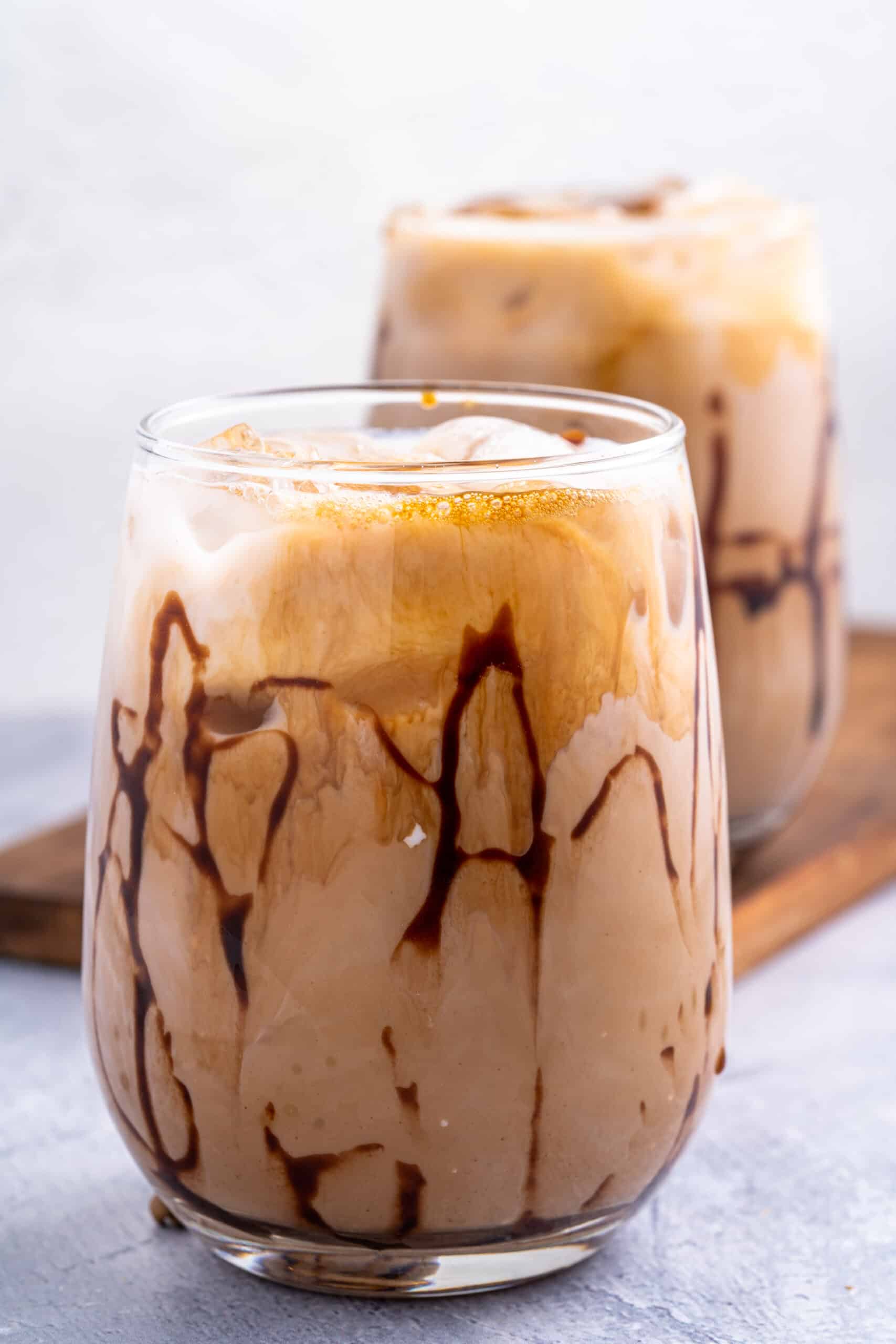 Iced Mocha in a tumbler
