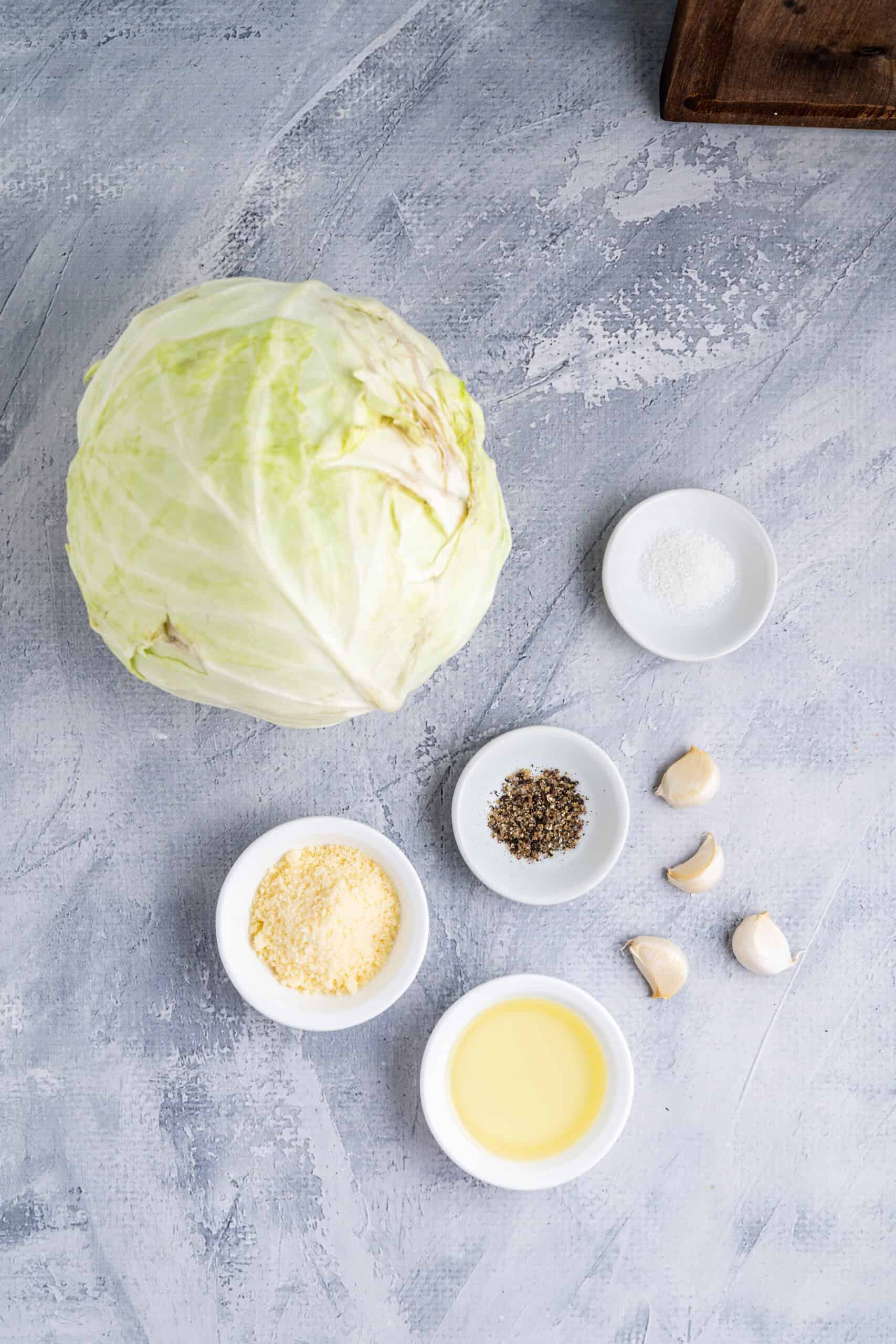 Ingredients to Roasted Cabbage