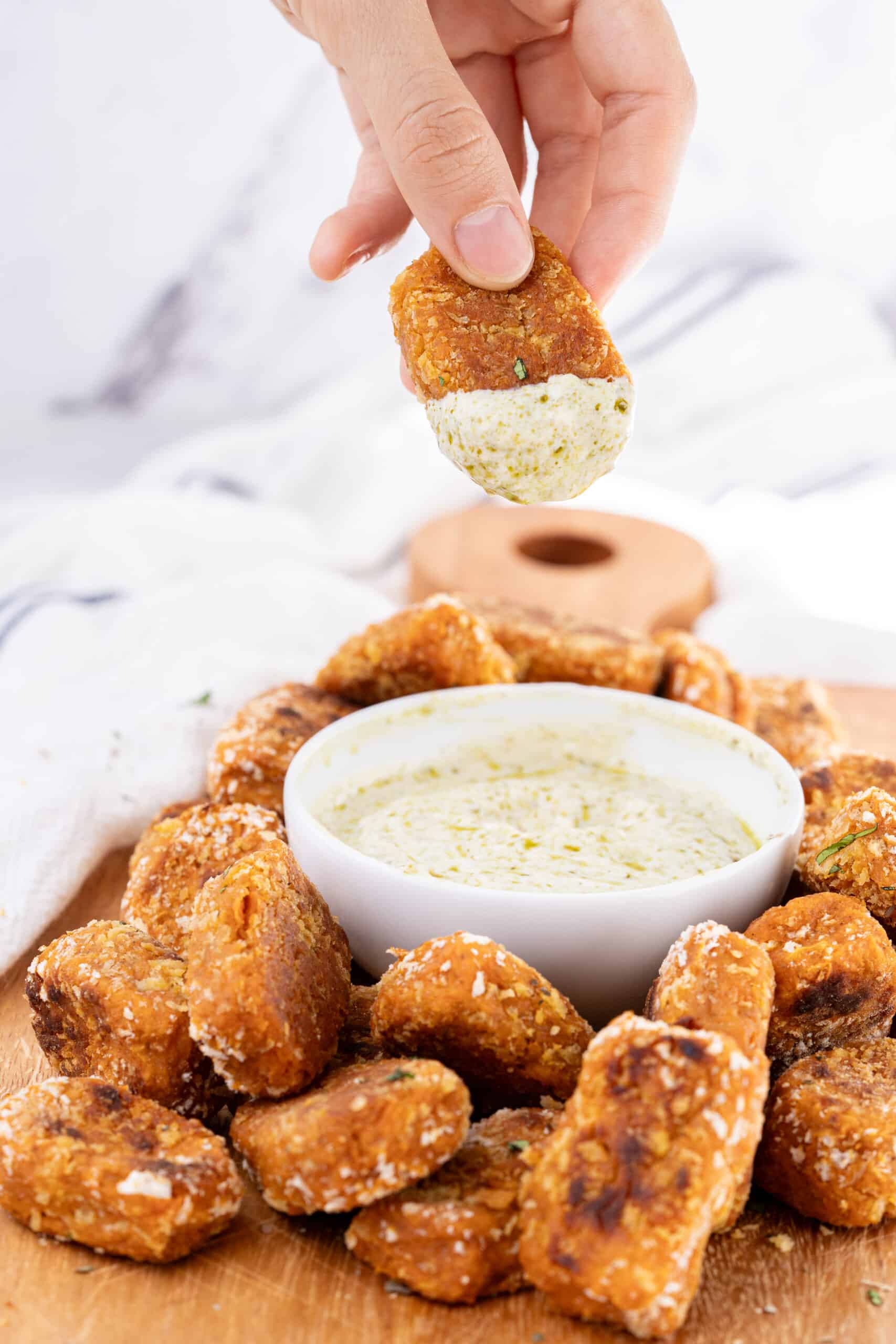 Dipping Sweet Tater Tots